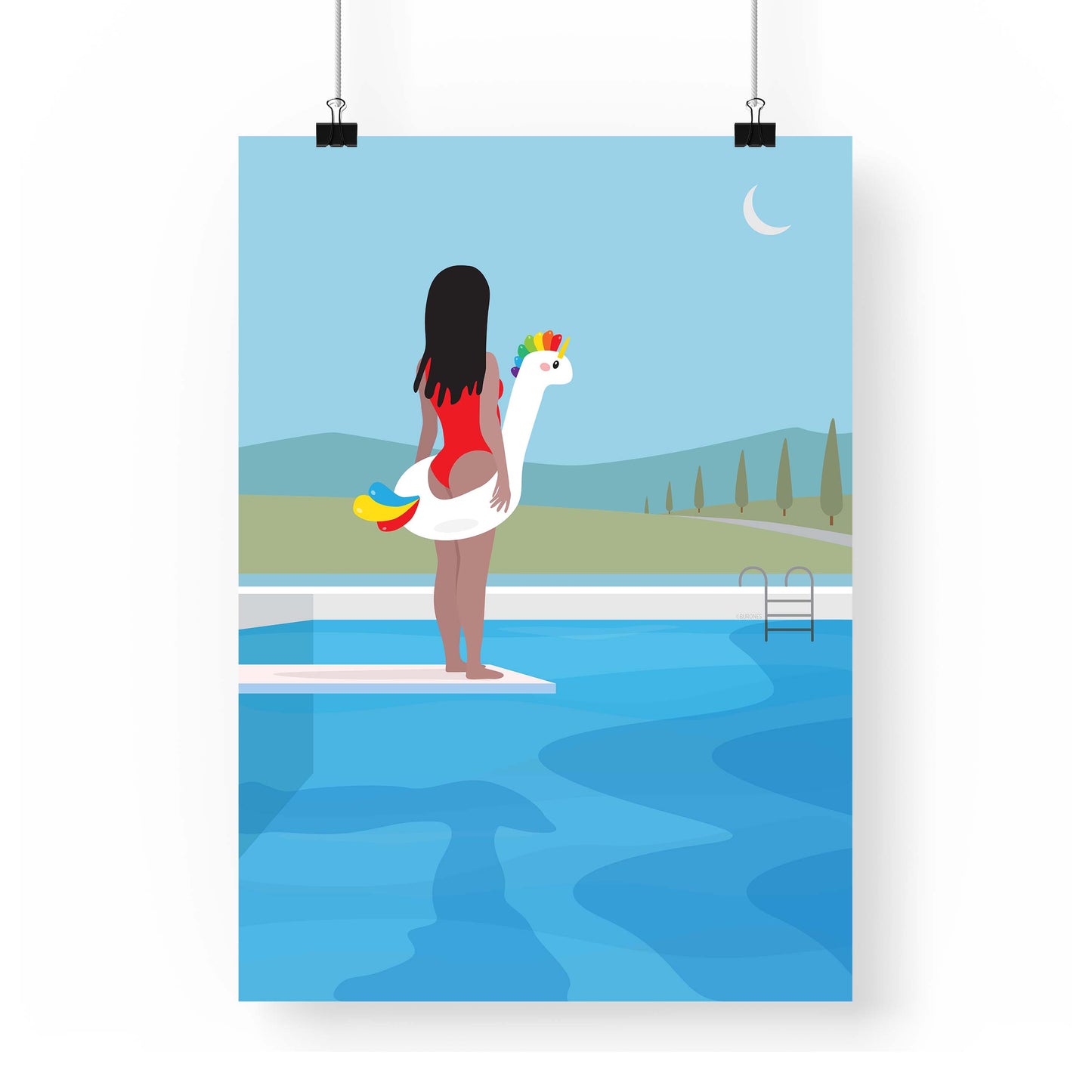Artprint Duikplank - Burones