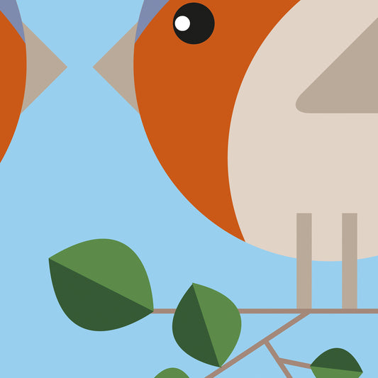 Artprint Roodborstjes - Burones