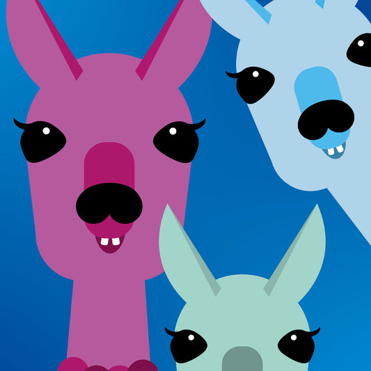 Artprint Lama familie - Burones