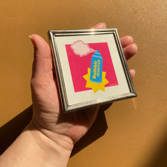Pop-art artprint in vintage lijstje