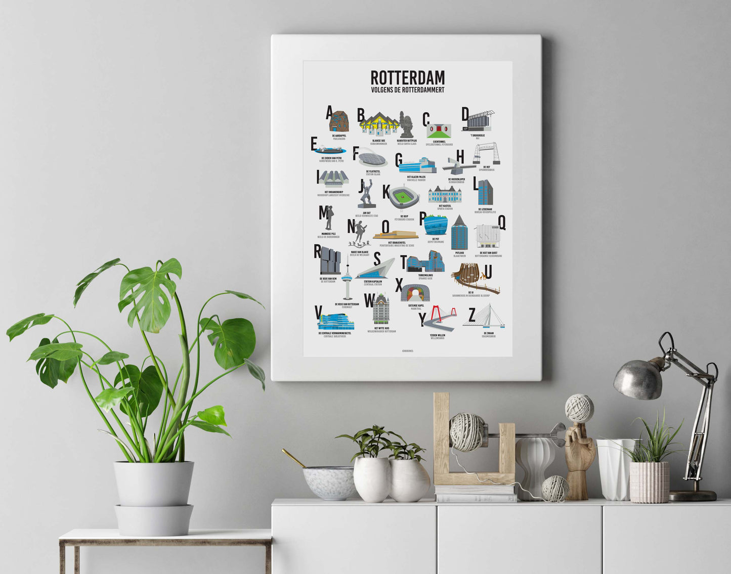 Artprint Rotterdamse bijnamen - Burones