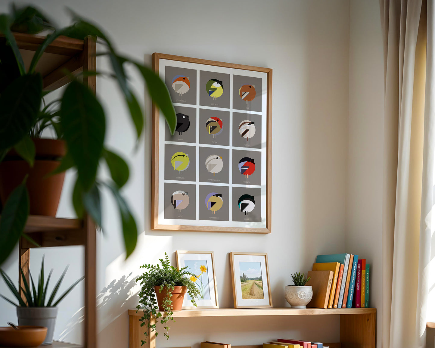 Artprint Nederlandse tuinvogels