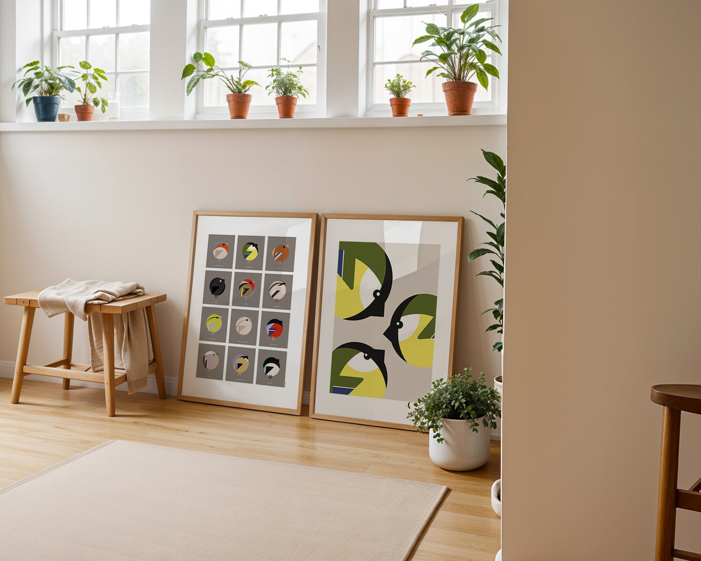 Artprint Nederlandse tuinvogels