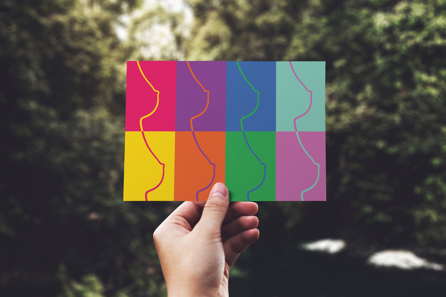 Kaart Pop art borsten - Burones