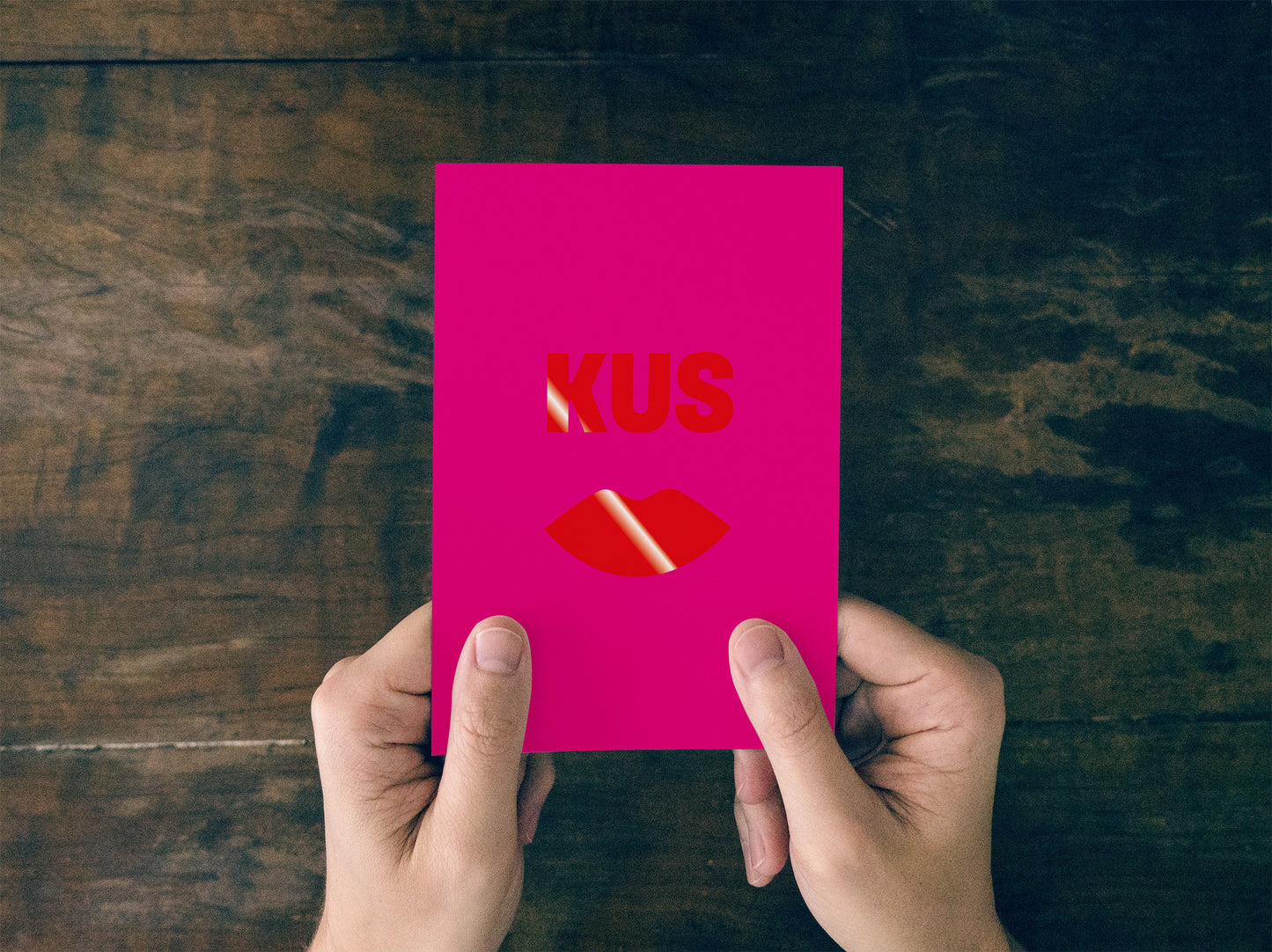 Kaart Kus met rode foliedruk