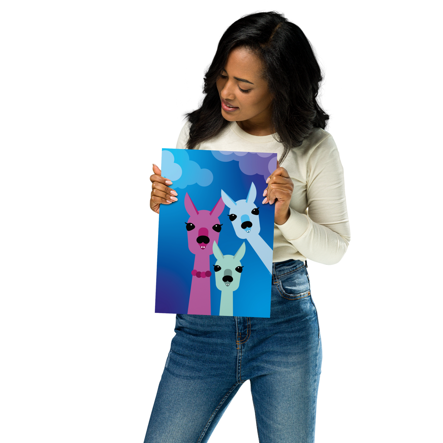 Artprint Lama familie - Burones