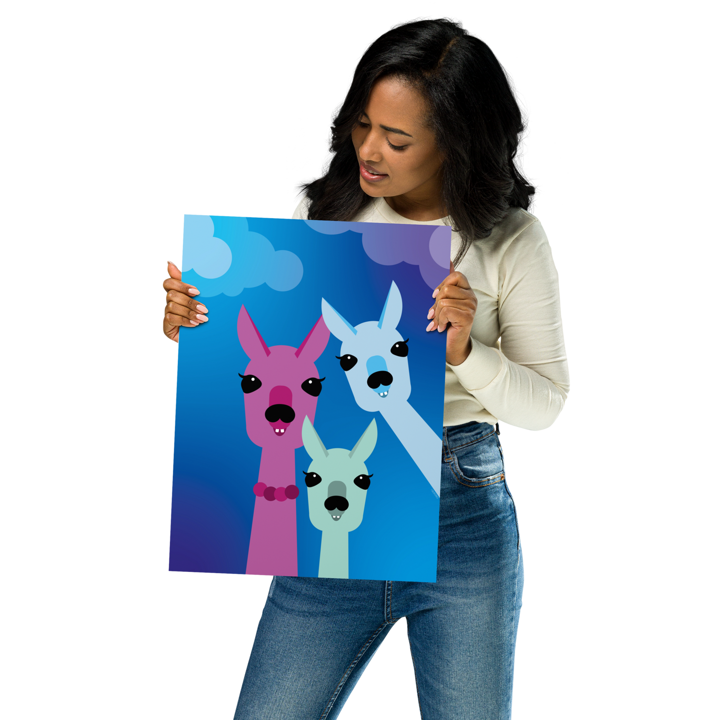 Artprint Lama familie - Burones