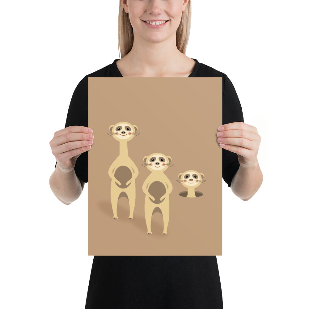 Artprint stokstaartjes - Burones