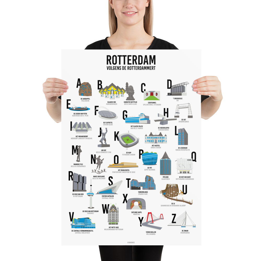 Artprint Rotterdamse bijnamen - Burones