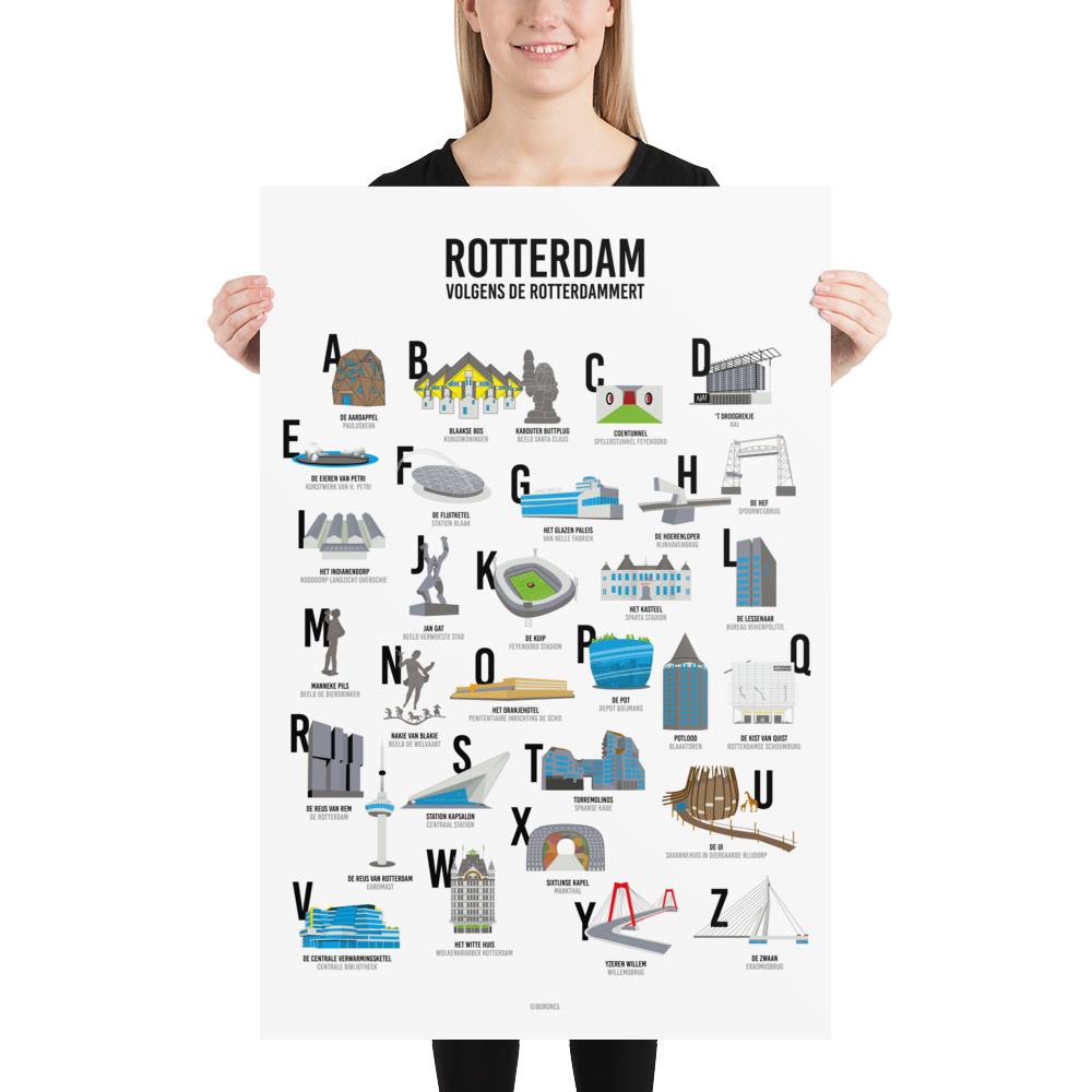 Artprint Rotterdamse bijnamen - Burones