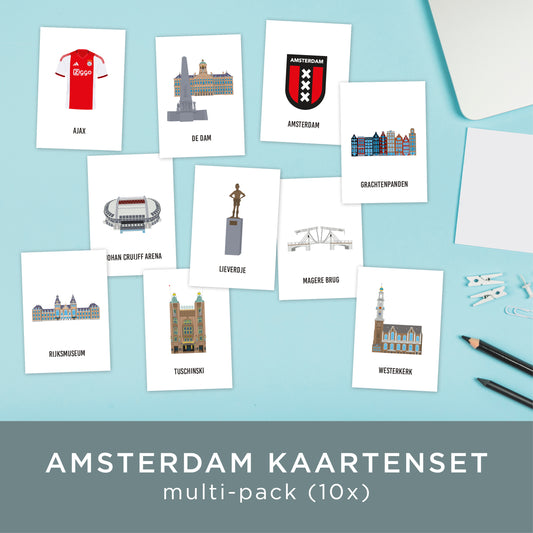 Kaartenset Amsterdam - 10 stuks