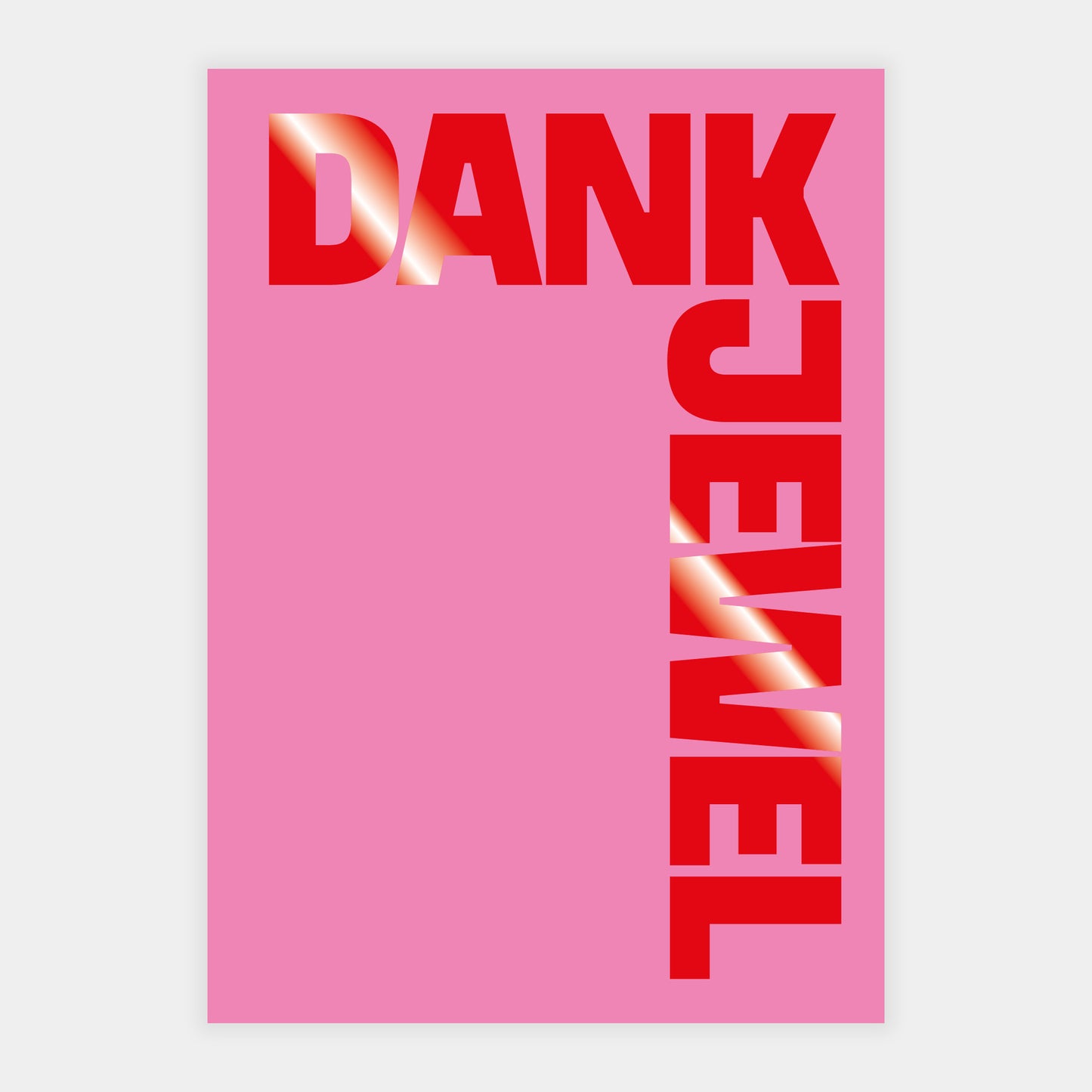 Kaart Dankjewel met rode foliedruk