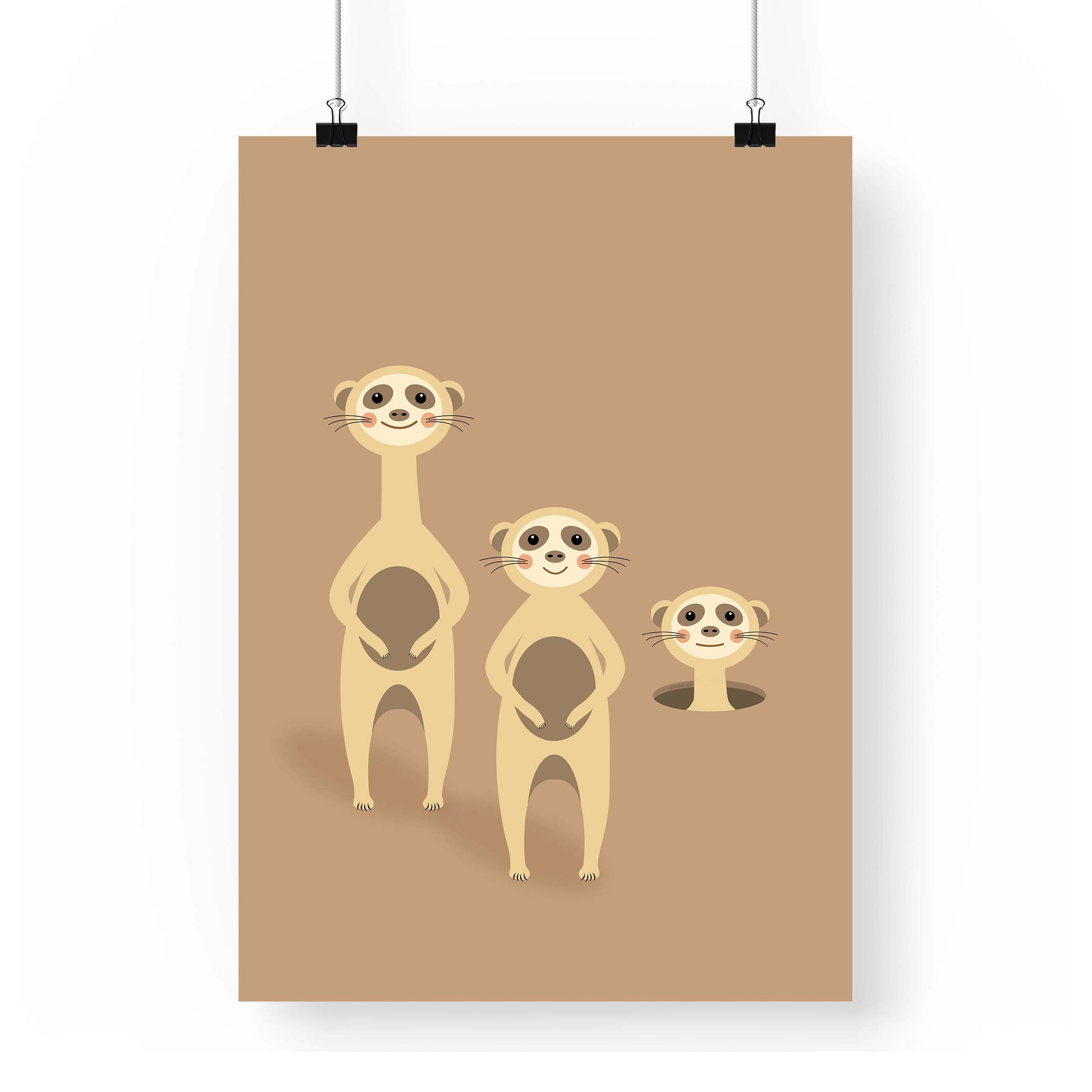 Artprint stokstaartjes - Burones