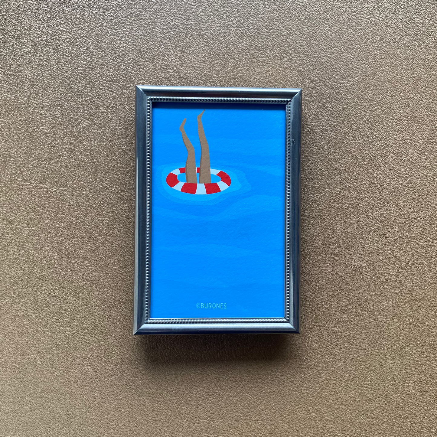 Zomer artprint in vintage lijstje