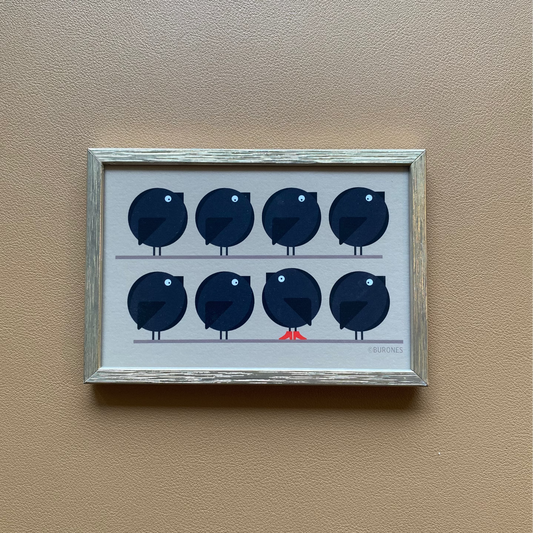 Henk artprint in vintage lijstje