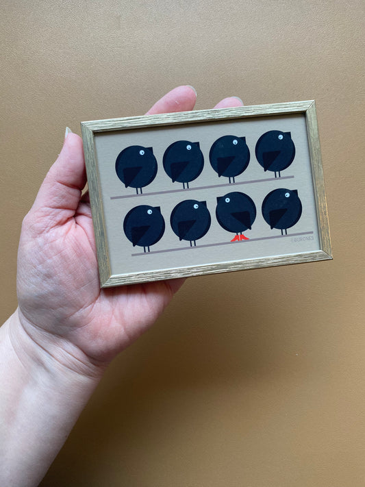 Henk artprint in vintage lijstje