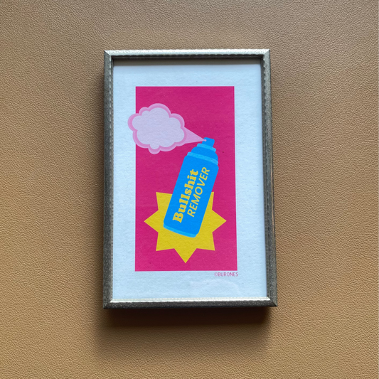Pop art artprint in vintage lijstje