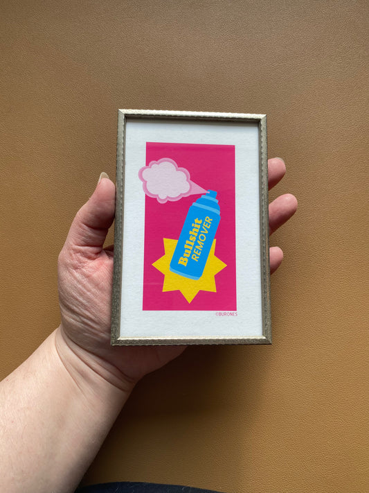 Pop art artprint in vintage lijstje