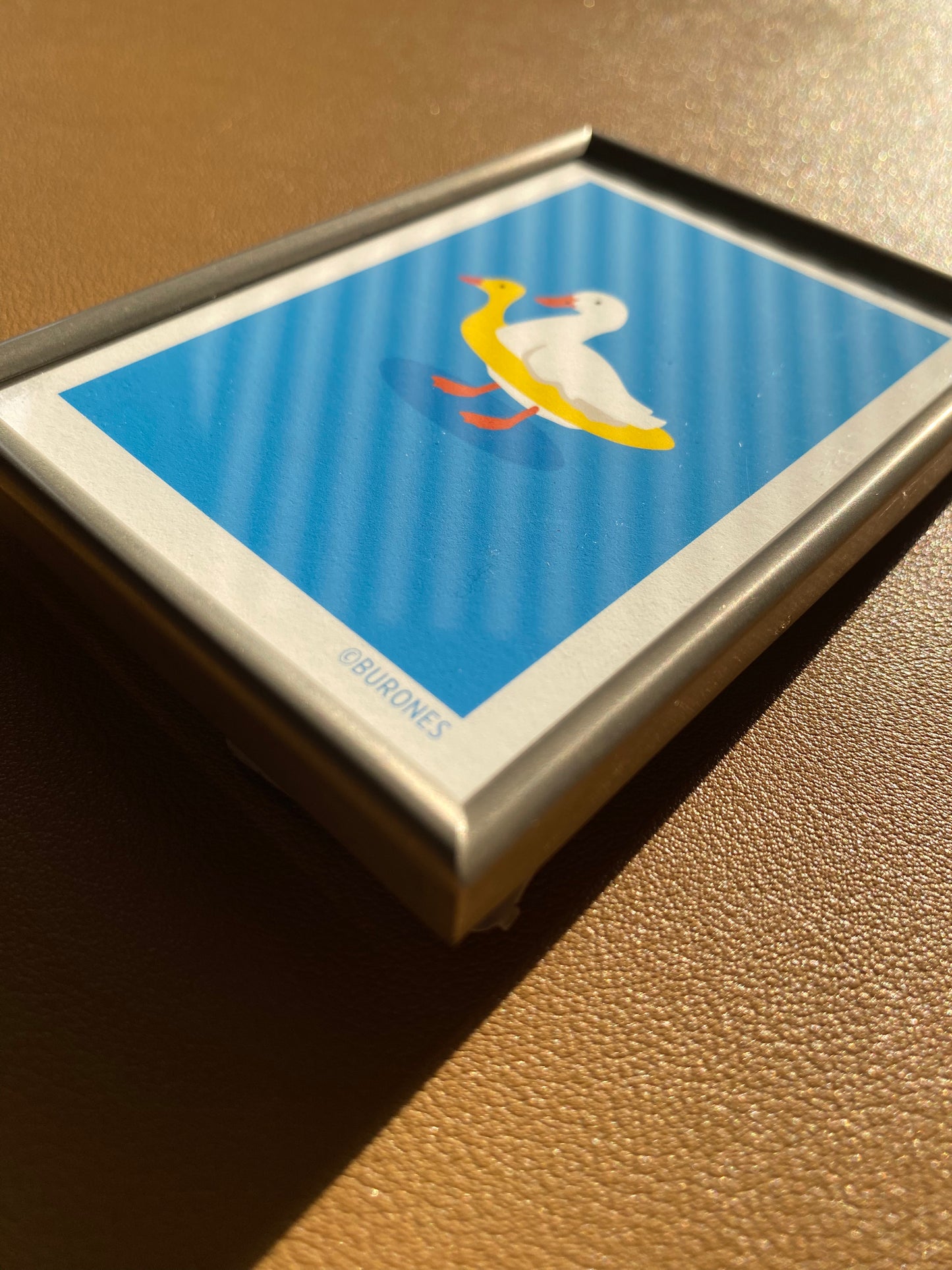 Eendje artprint in vintage lijstje