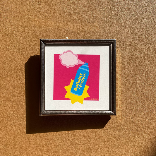Pop-art artprint in vintage lijstje