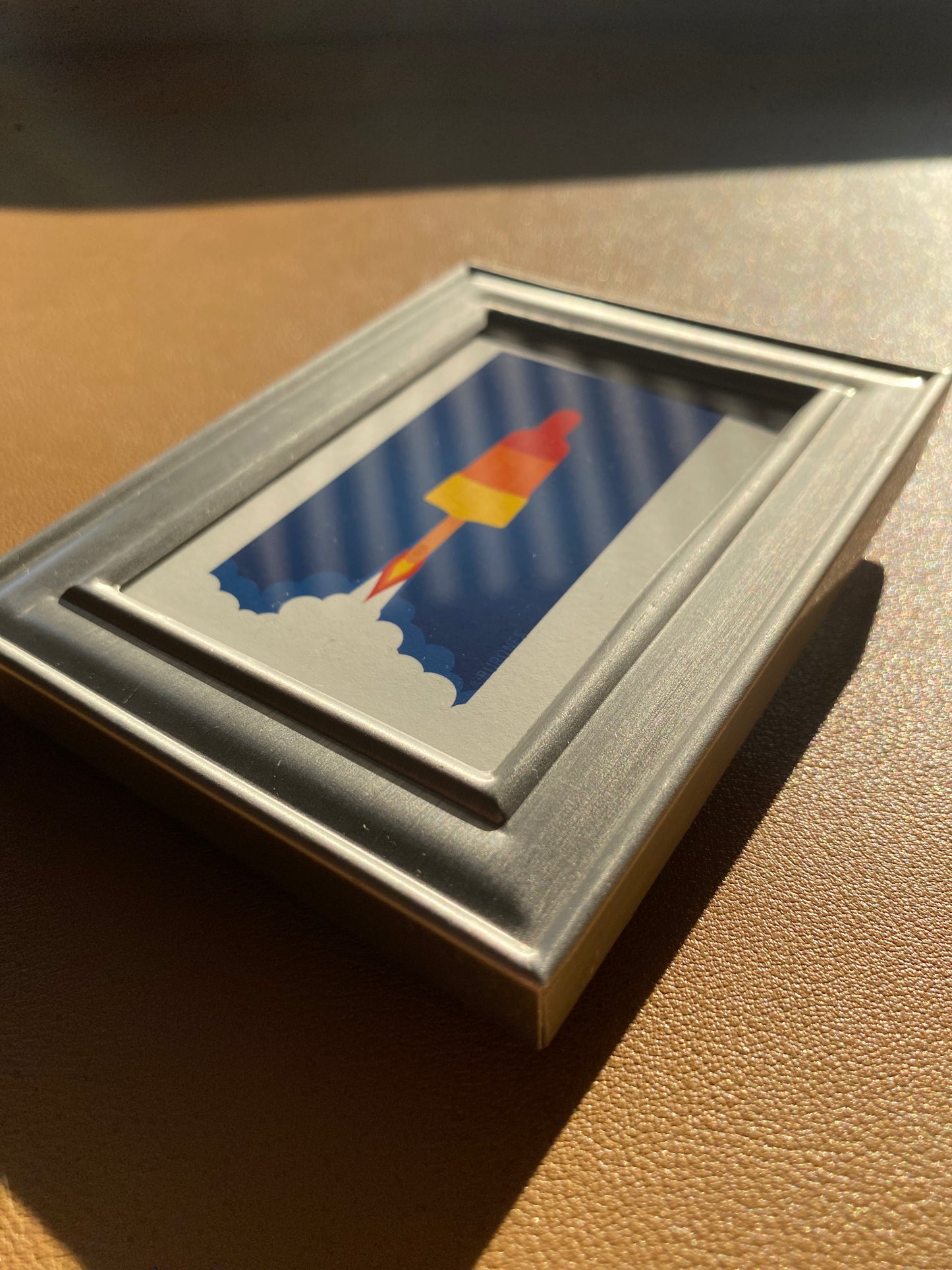 Raketje artprint in lijstje
