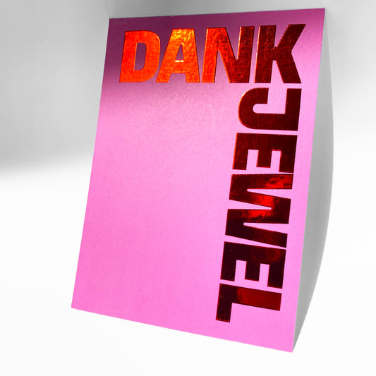 Kaart Dankjewel met rode foliedruk