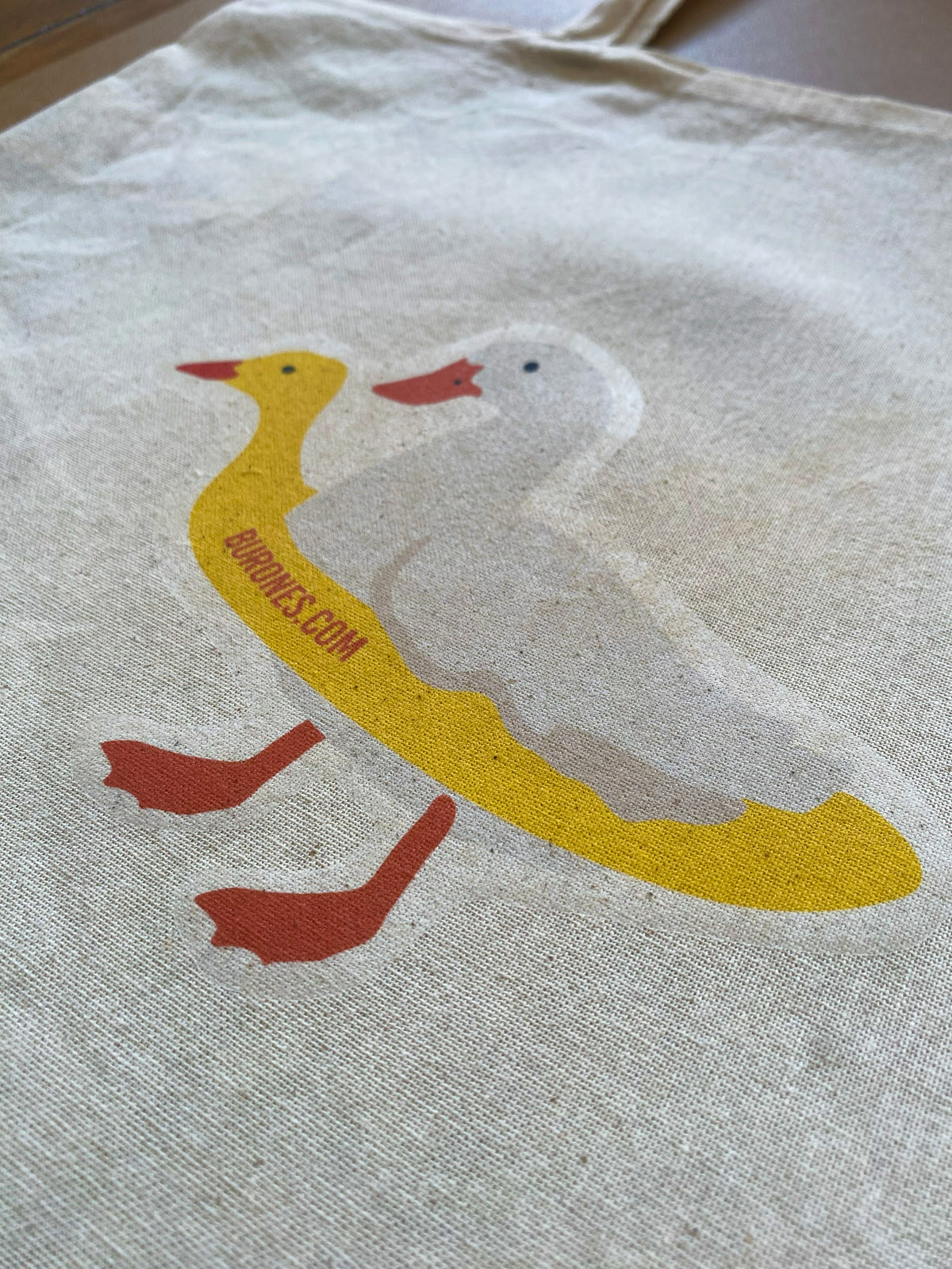 Katoenen tas met eendenprint