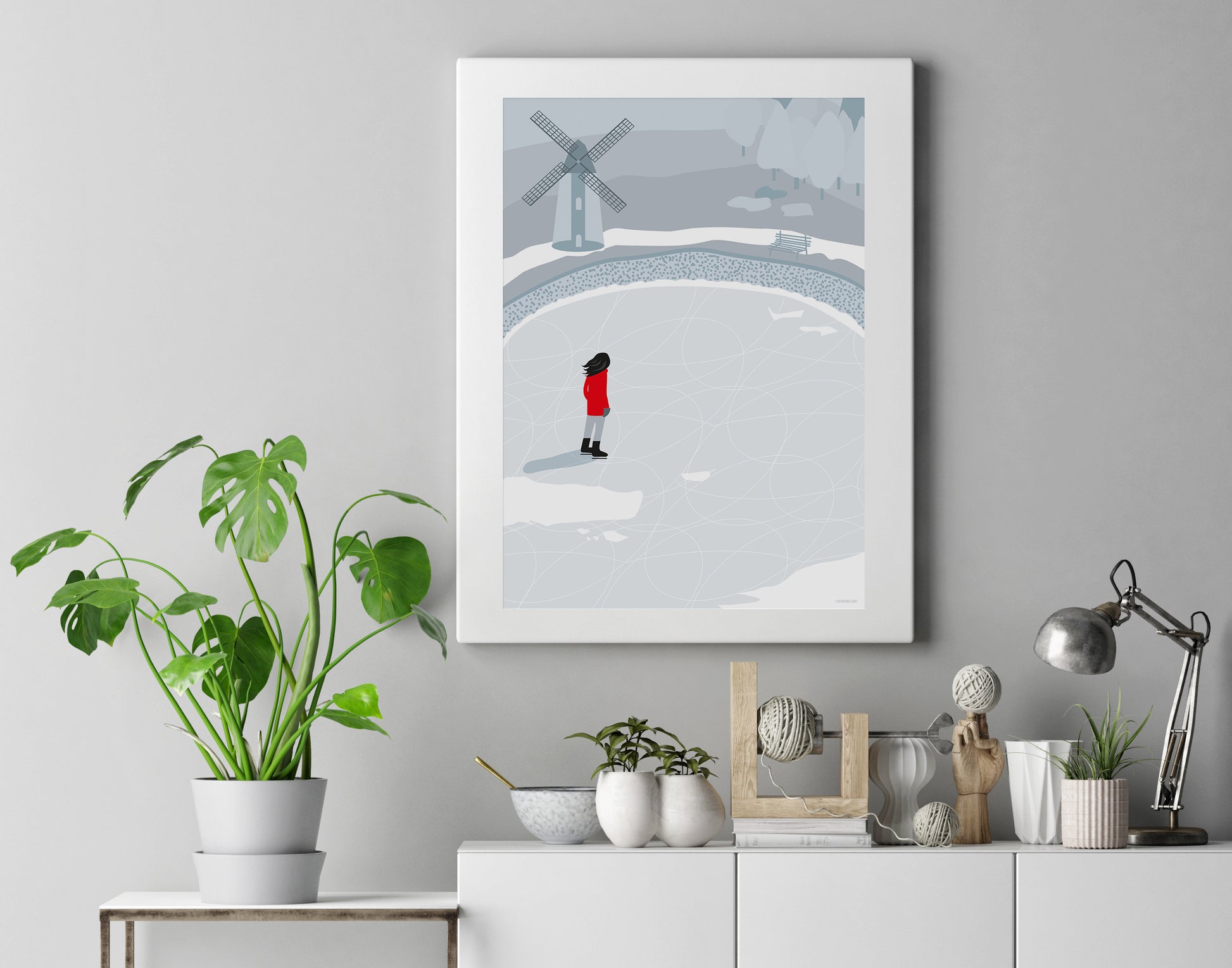 Artprint Schaatsen - Burones