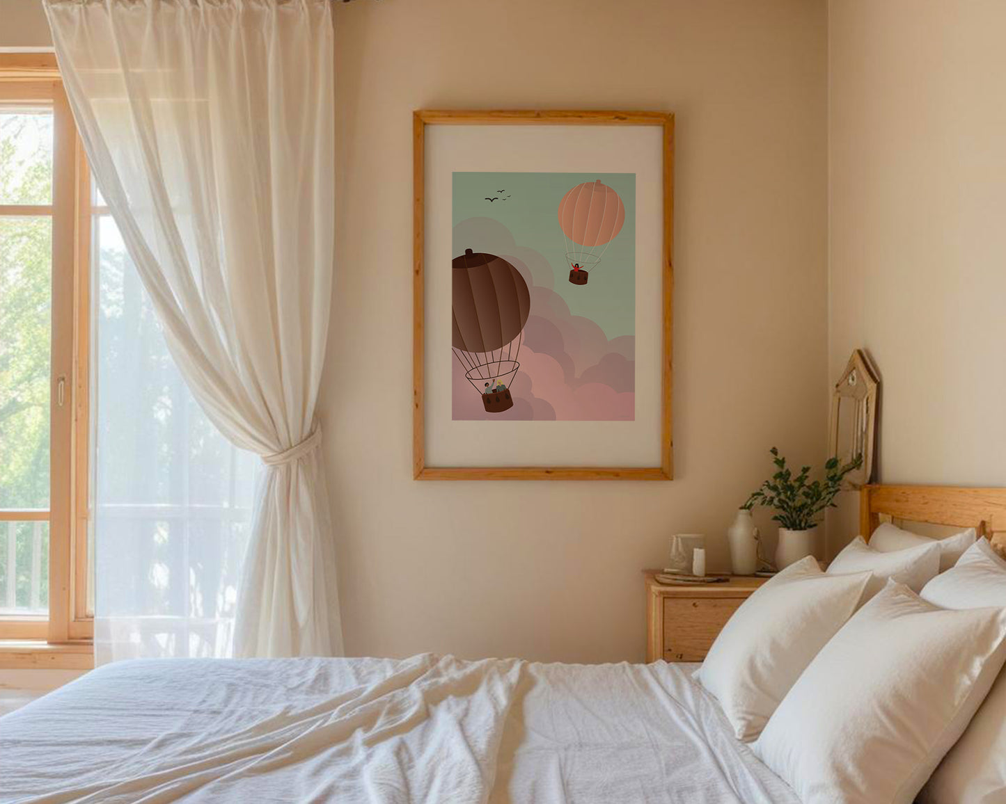 Art print Hot air breasts