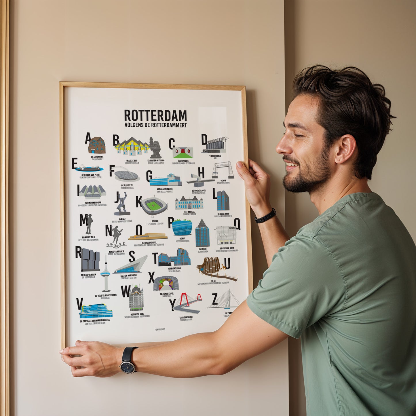 Artprint Rotterdamse bijnamen