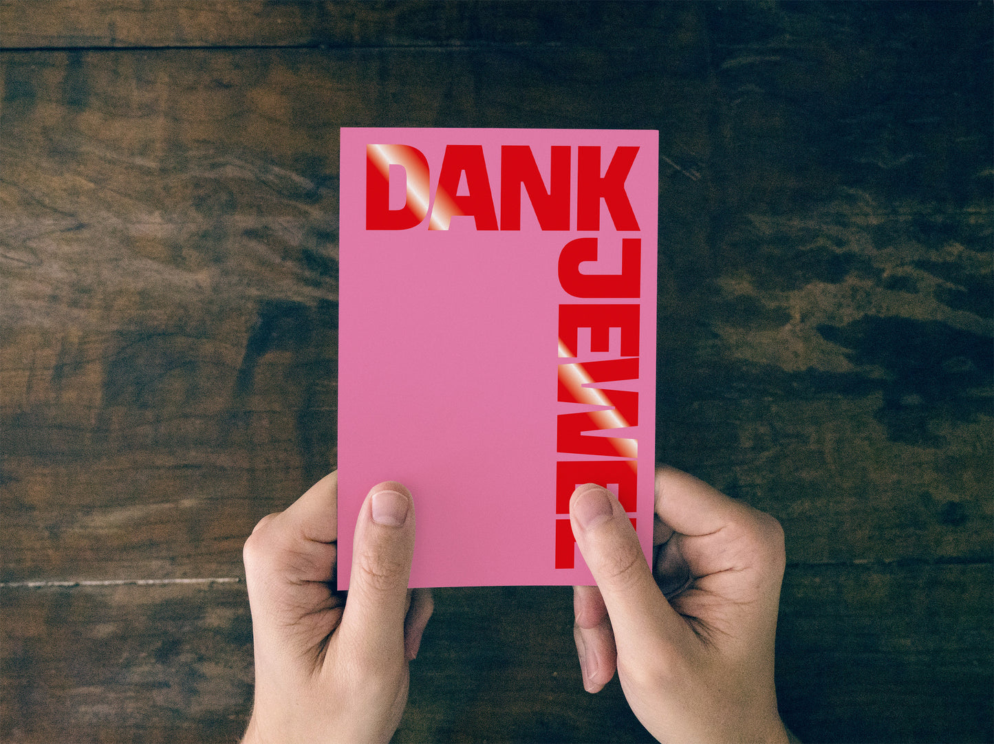 Kaart Dankjewel met rode foliedruk