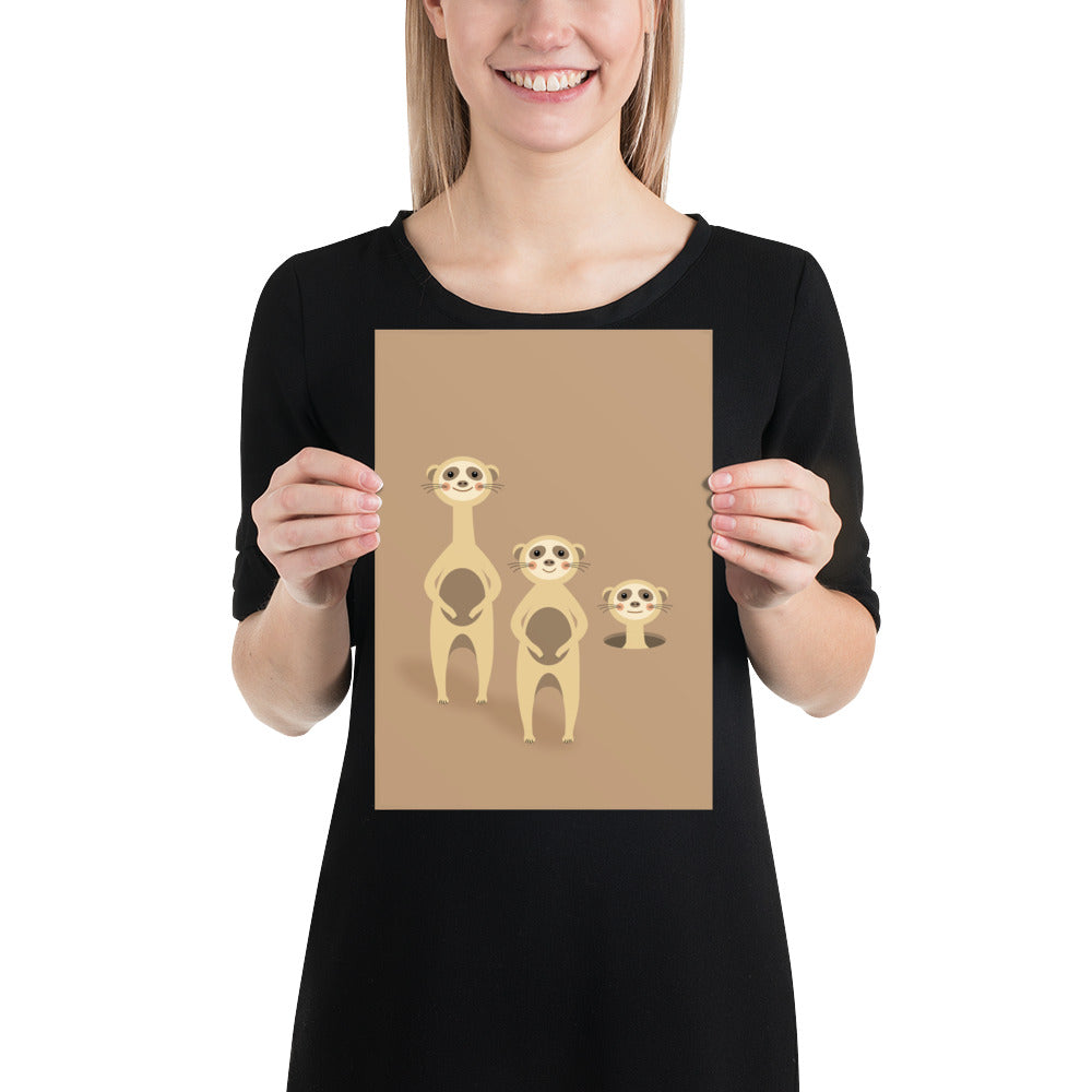 Artprint stokstaartjes - Burones