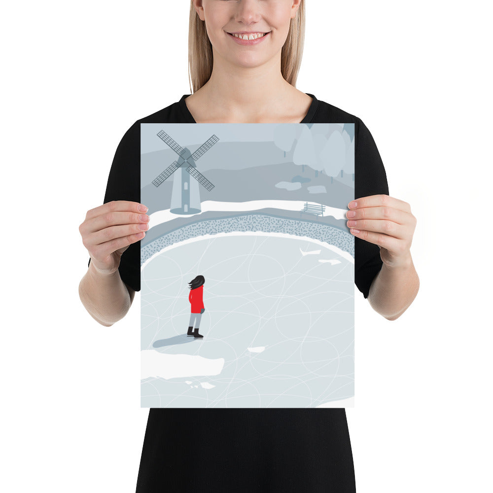 Artprint Schaatsen - Burones