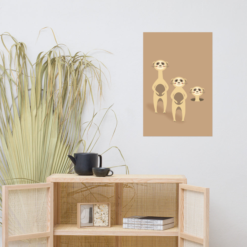 Artprint stokstaartjes - Burones